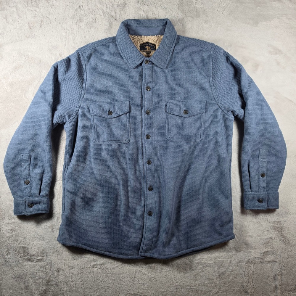 Freedom Foundry Jacket Mens XL Blue‎ Waffle Knit Sherpa Lined Rugged Workwear